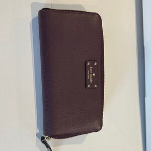 Kate Spade Aubergine Zip Wallet